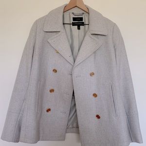 J Crew Andover 2008 Pea Coat 16 tall Heather Grey